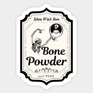 Vintage Label: 100% Pure Bone Powder from Selene Witch Store Sticker